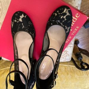 Kate Spade Black Lace Shoes